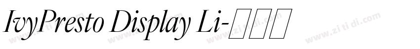 IvyPresto Display Li字体转换